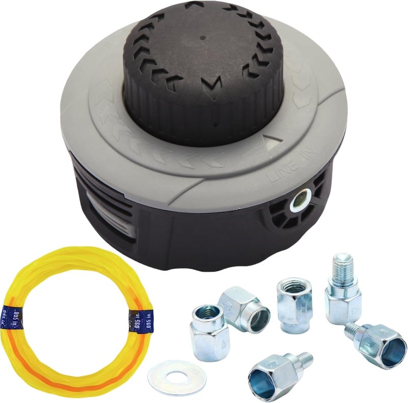 Quintillus H02 Weed Eater Head Universal Trimmer Head String Trimmer Head Bump Feed Weed Wacker Head Grass Trimmer Head Replacement for Weed Warrior, Echo, Husqvarna, Comes with .095 Trimmer Line - Image 1